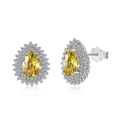 [baslovejewels]Delicate Gorgeous Pear Cut Daily Earrings