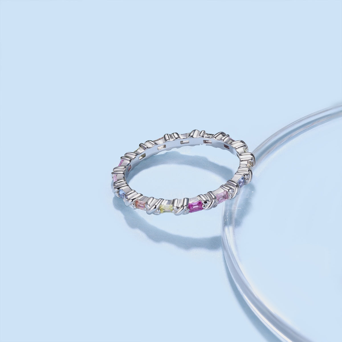 [baslovejewels]Charming Colorful Round Cut Daily Ring