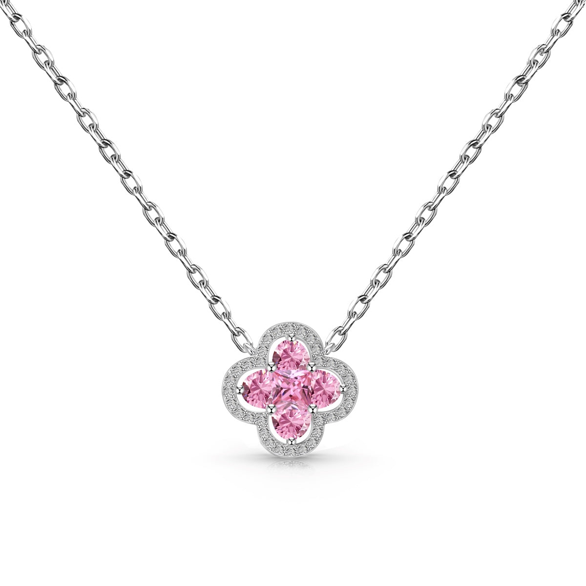 [baslovejewels]Spliced Lucky Four-Leaf Clover Versatile Necklace