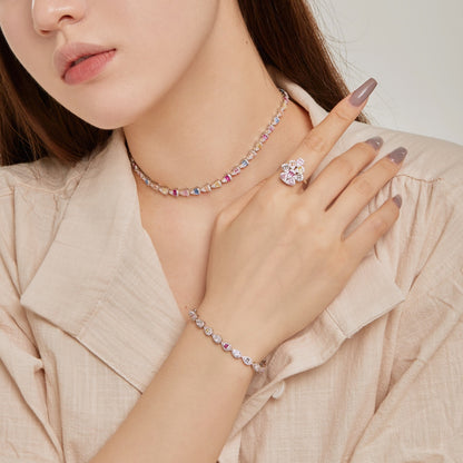 [baslovejewels]0.25 Carat Radiant Water Drop Shape Daily Bracelet