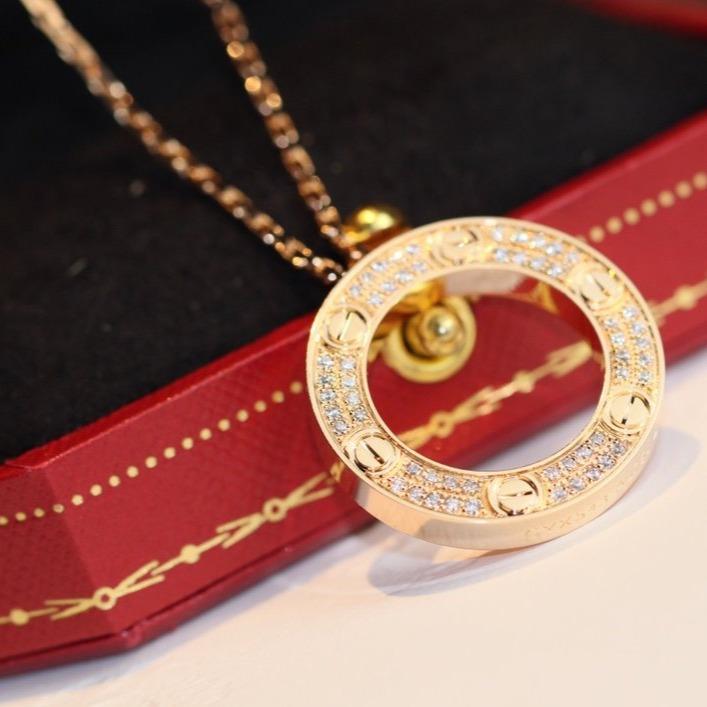 [baslovejewels]LOVE NECKLACE ADJUSTABLE ROSE GOLD