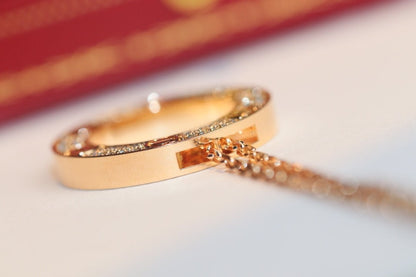 [baslovejewels]LOVE NECKLACE ADJUSTABLE ROSE GOLD
