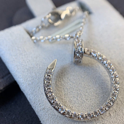 [baslovejewels]JUSTE NECKLACE SILVER DIAMONDS