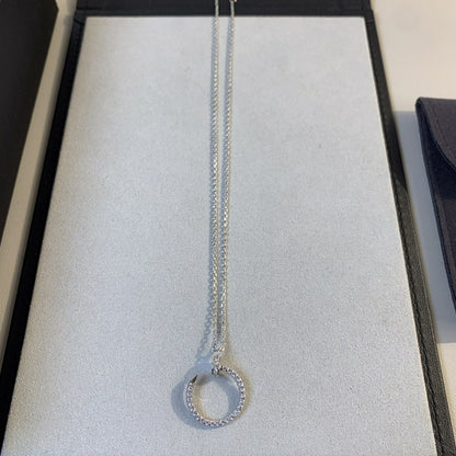 [baslovejewels]JUSTE NECKLACE SILVER DIAMONDS