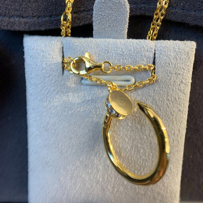 [baslovejewels]JUSTE NECKLACE GOLD DIAMONDS