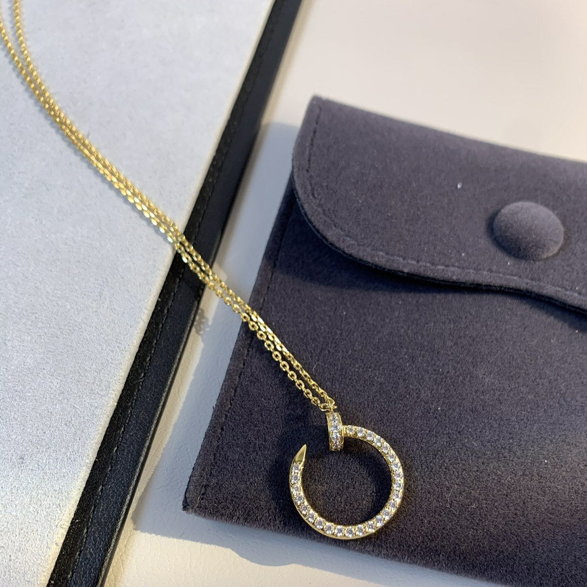 [baslovejewels]JUSTE NECKLACE GOLD DIAMONDS