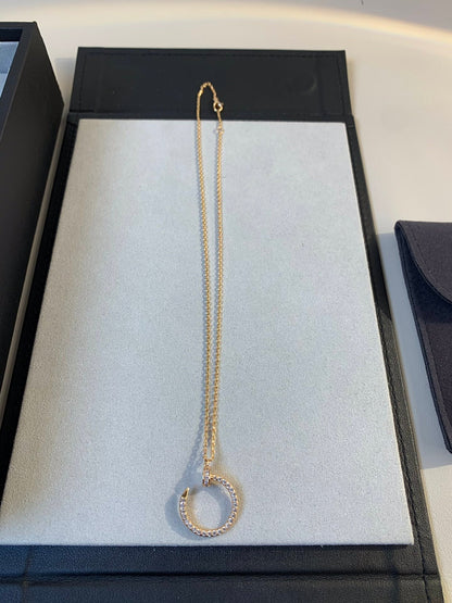 [baslovejewels]JUSTE NECKLACE PINK GOLD DIAMONDS