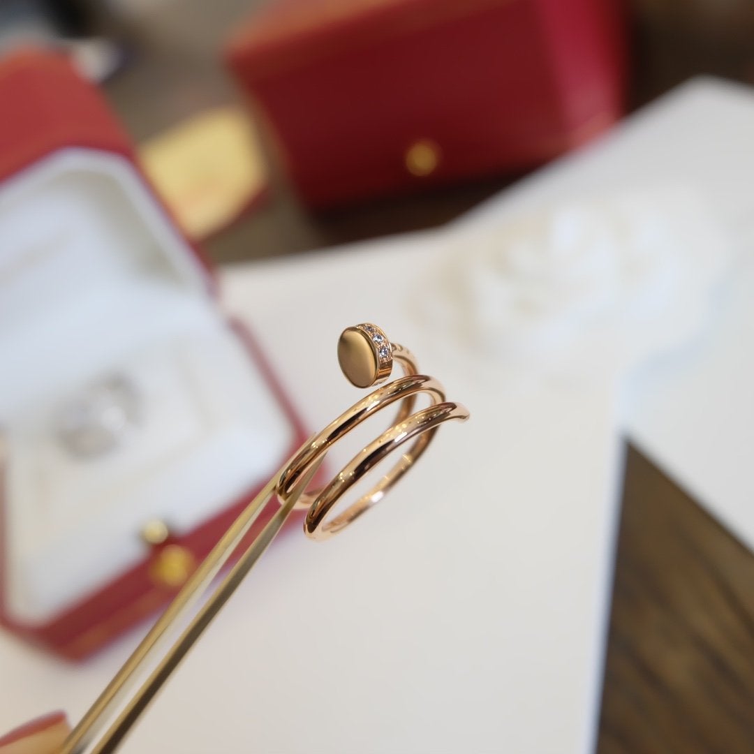 [baslovejewels]JUSTE RING 1.8MM PINK GOLD DOUBLE ROW