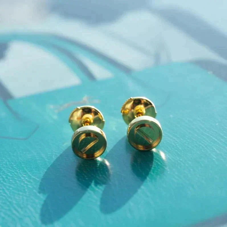 [baslovejewels]LOVE EARRINGS GOLD 10MM