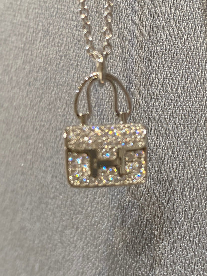 [baslovejewels]CONSTANCE PEDANT DIAMOND NECKLACE
