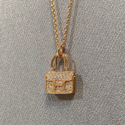 [baslovejewels]CONSTANCE PEDANT DIAMOND NECKLACE