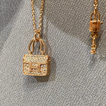 [baslovejewels]CONSTANCE PEDANT DIAMOND NECKLACE