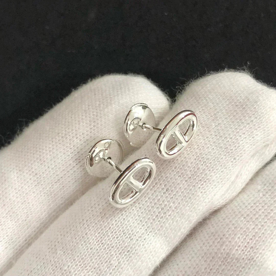 [baslovejewels]CHAINE SMALL EARRINGS GOLD AND SILVER