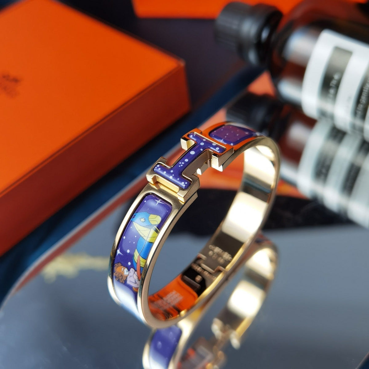 [baslovejewels]H STAR AND MOON BRACELET 12MM