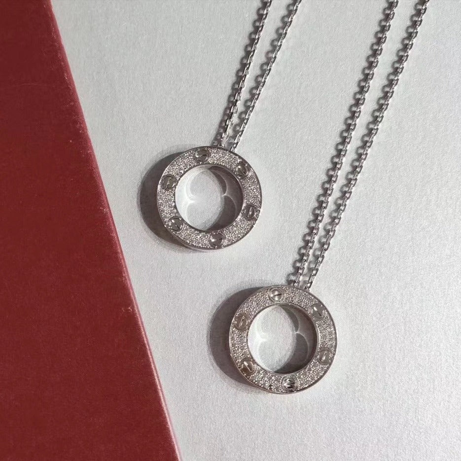 [baslovejewels]LOVE NECKLACE ADJUSTABLE SILVER