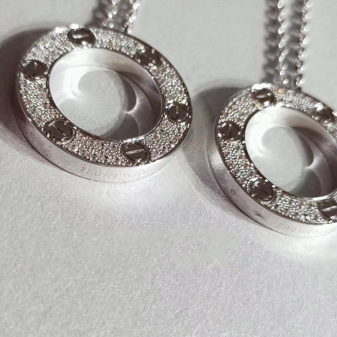 [baslovejewels]LOVE NECKLACE ADJUSTABLE SILVER