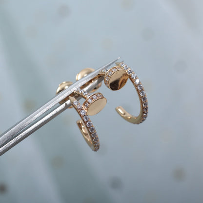[baslovejewels]JUSTE EARRINGS 12.75MM PINK GOLD DIAMOND