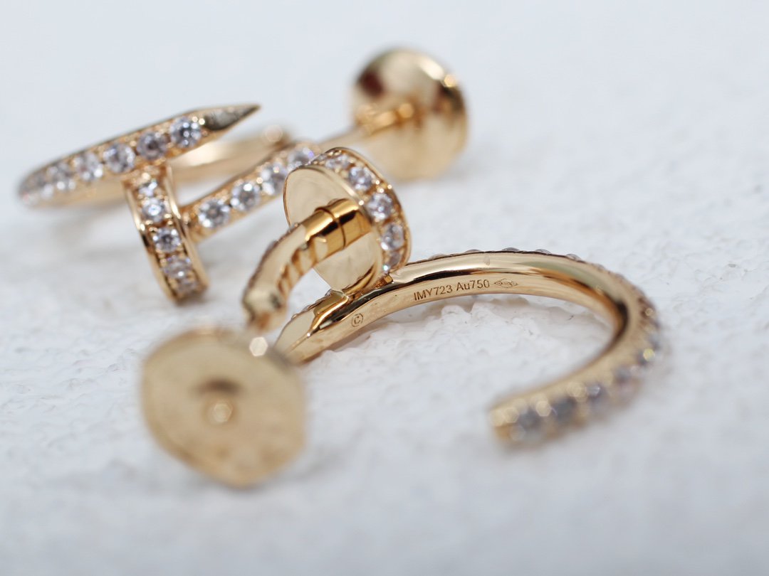 [baslovejewels]JUSTE EARRINGS 12.75MM PINK GOLD DIAMOND