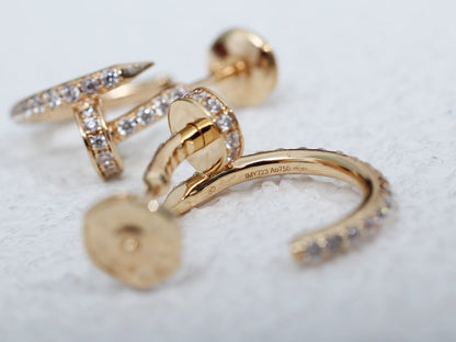 [baslovejewels]JUSTE EARRINGS 12.75MM PINK GOLD DIAMOND