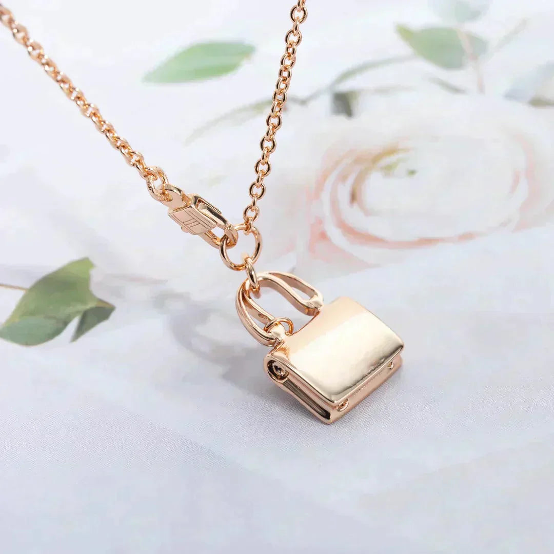 [baslovejewels]AMULETTE PEDANT ROSE GOLD NECKLACE