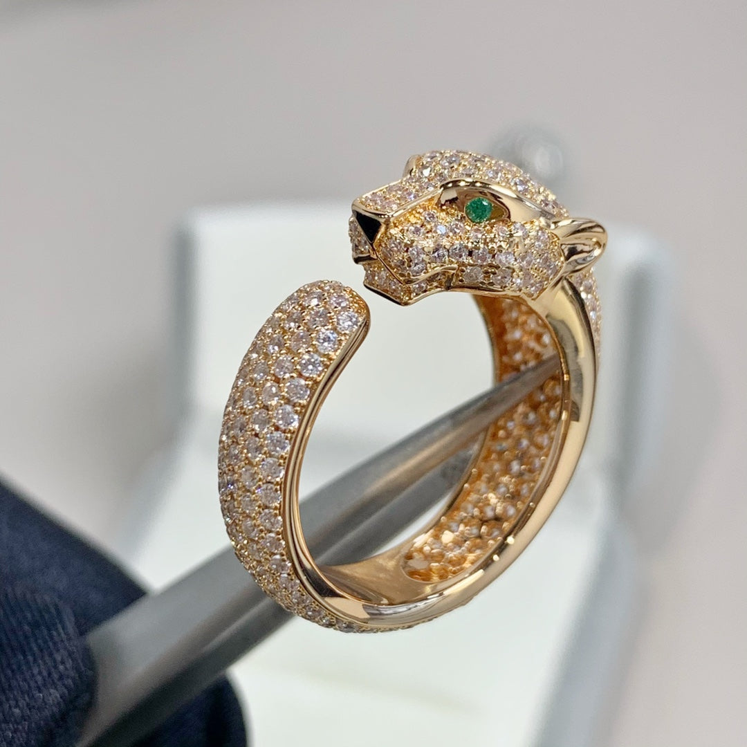 [baslovejewels]PANTHERE PINK GOLD DIAMOND RING