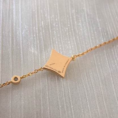 [baslovejewels]COLOR STAR CARNELIAN PINK GOLD DIAMOND BRACELET