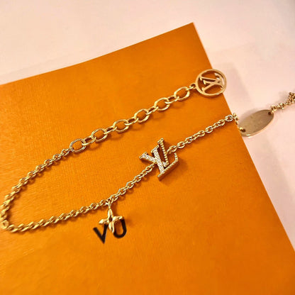 [baslovejewels]LOGO STAR MOTIF GOLD BRACELET