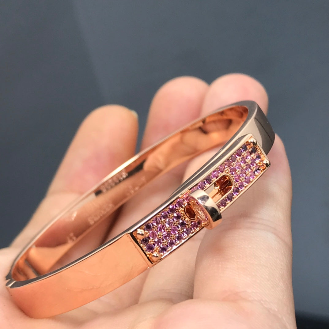 [baslovejewels]KELLY BRACELET PINK DIAMOND