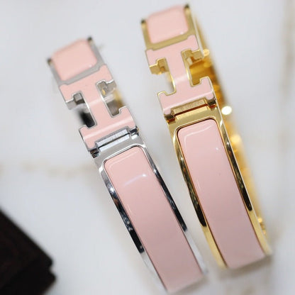 [baslovejewels]H BRACELET 12MM PINK