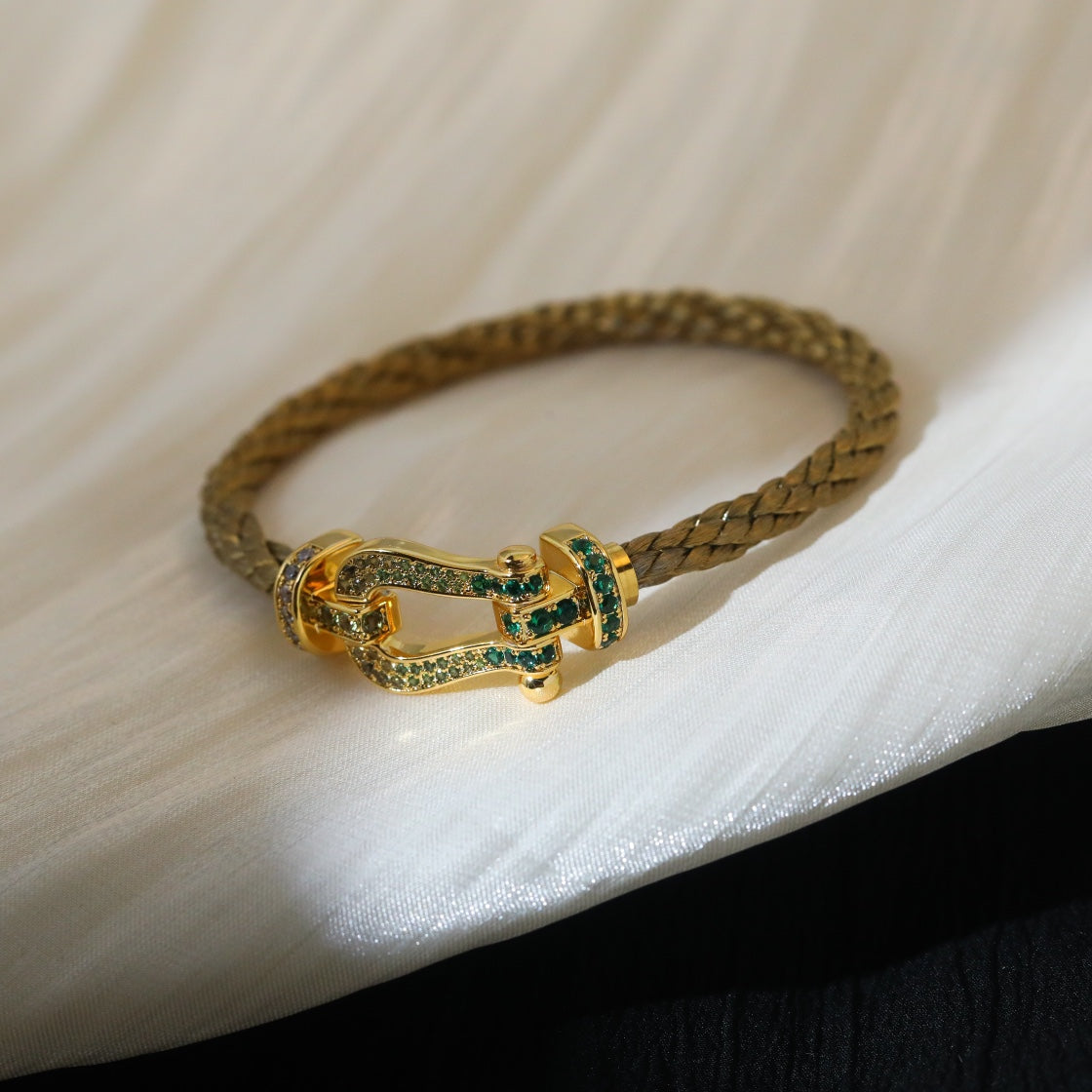 [baslovejewels]FORCE 10 GOLD GREEN DIAMOND PAVED