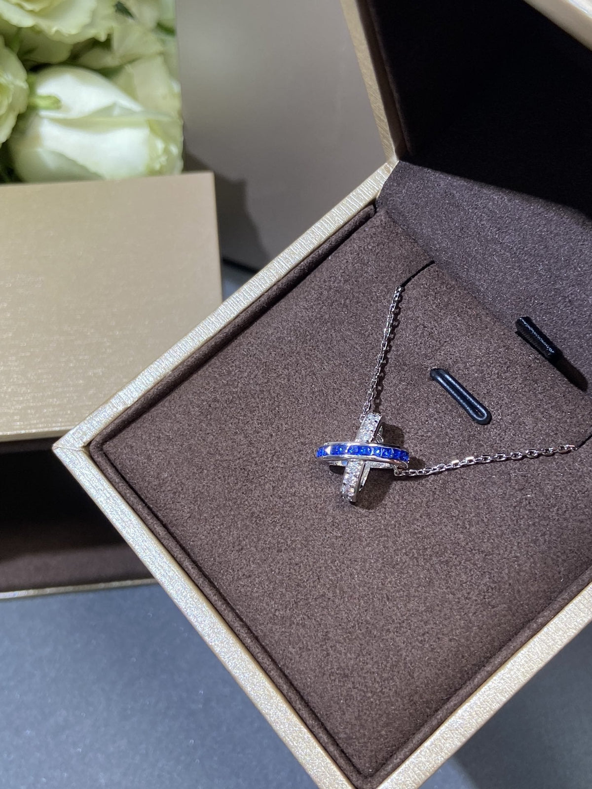 [baslovejewels]LIENS DIAMOND SILVER NECKLACE