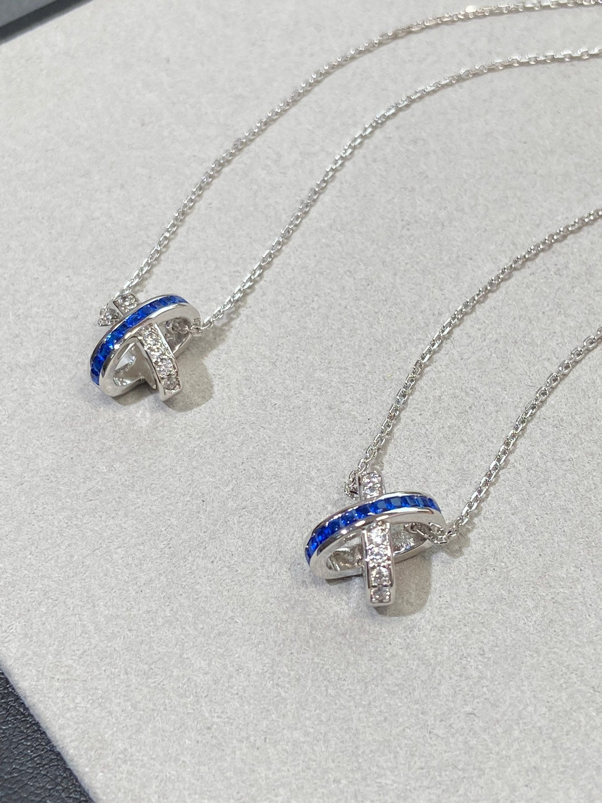 [baslovejewels]LIENS DIAMOND SILVER NECKLACE