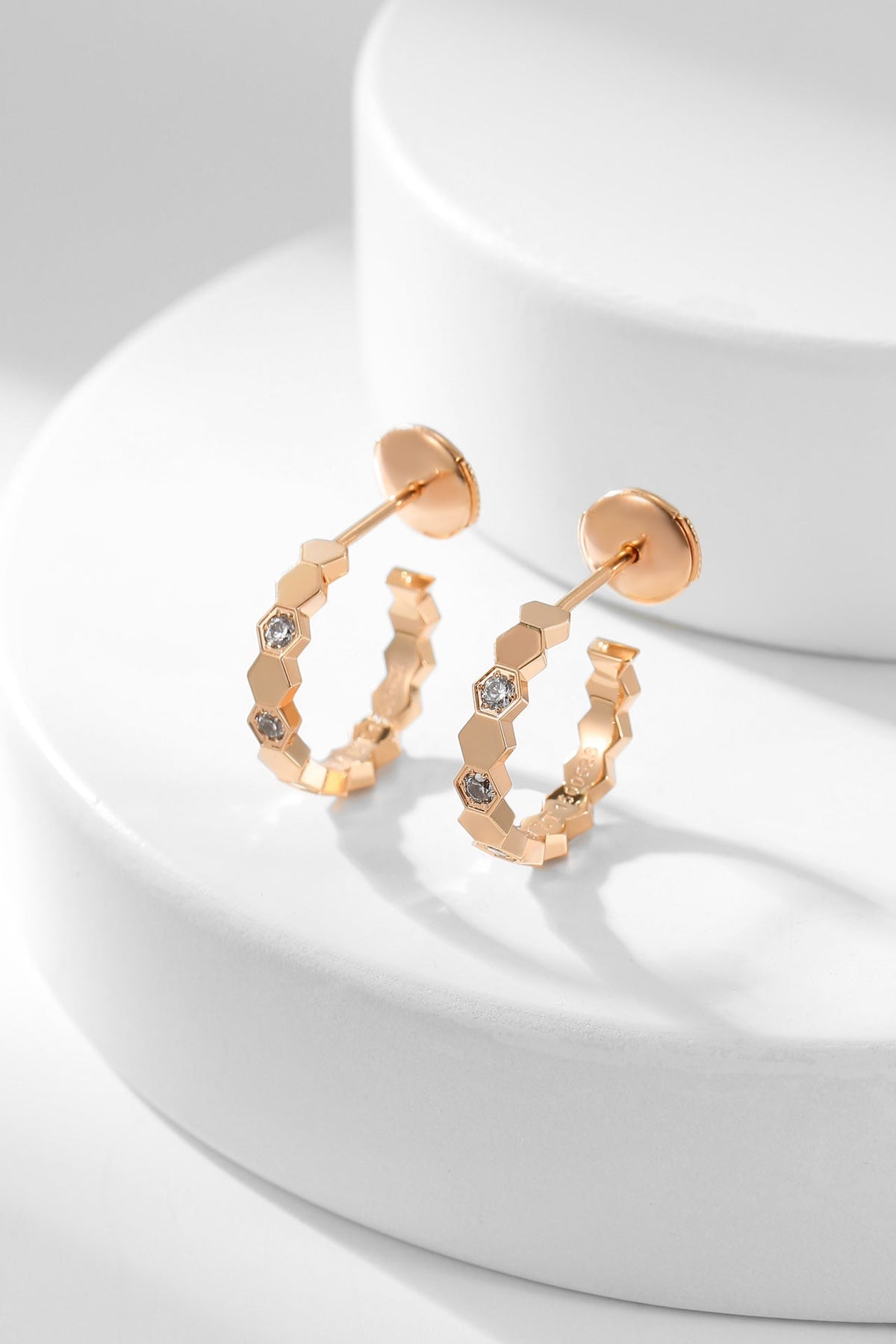 [baslovejewels]BEE LOVE DIAMOND HOOP EARRINGS