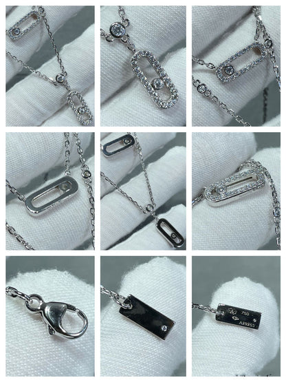 [baslovejewels]MOVE 2 ROW DIAMOND NECKLACE