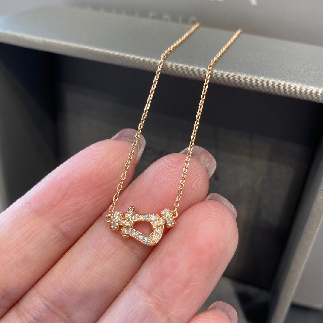 [baslovejewels]FORCE 10 DIAMOND PINK GOLD NECKLACE MINI MODEL