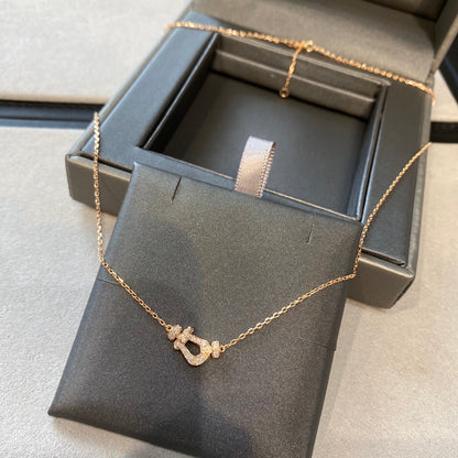 [baslovejewels]FORCE 10 DIAMOND PINK GOLD NECKLACE MINI MODEL
