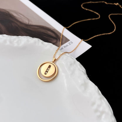 [baslovejewels]LUCKY MOVE MOP PINK GOLD NECKLACE