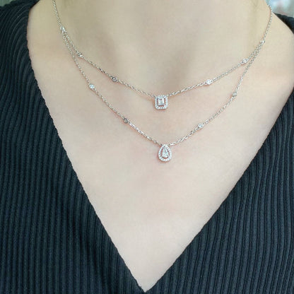 [baslovejewels]MY TWIN 2 ROW DIAMOND NECKLACE