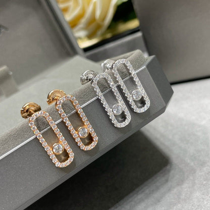 [baslovejewels]MOVE UNO STUD DIAMOND PAVED EARRINGS