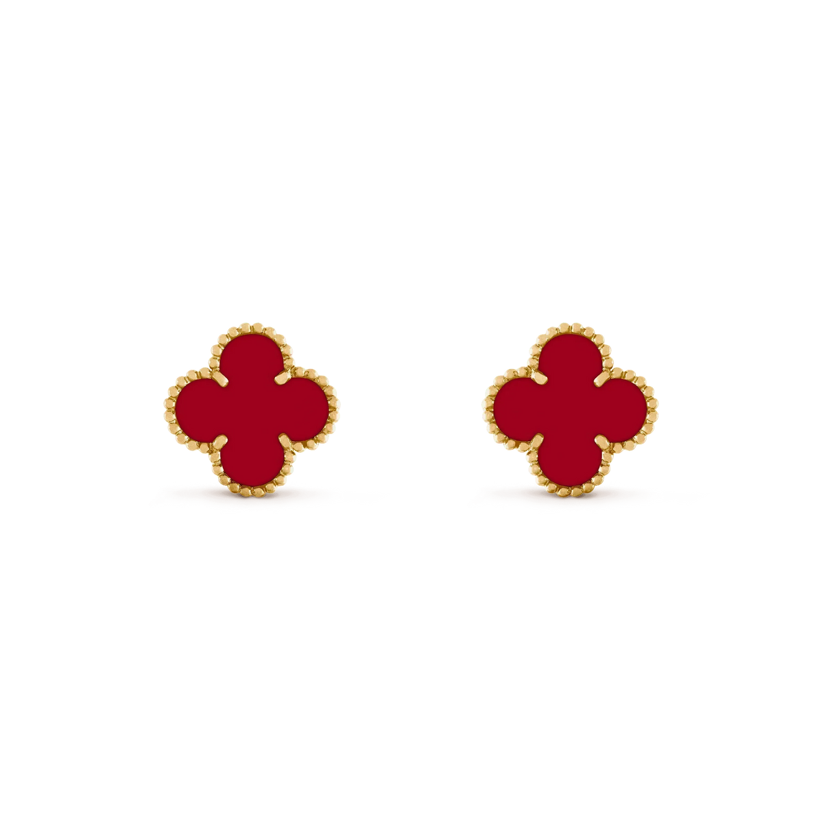 [basloveJW]CLOVER MEDIUM 1 MOTIFS CARNELIAN  EARRINGS