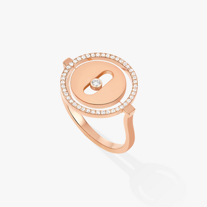 [baslovejewels]LUCKY MOVE PINK GOLD DIAMOND RING