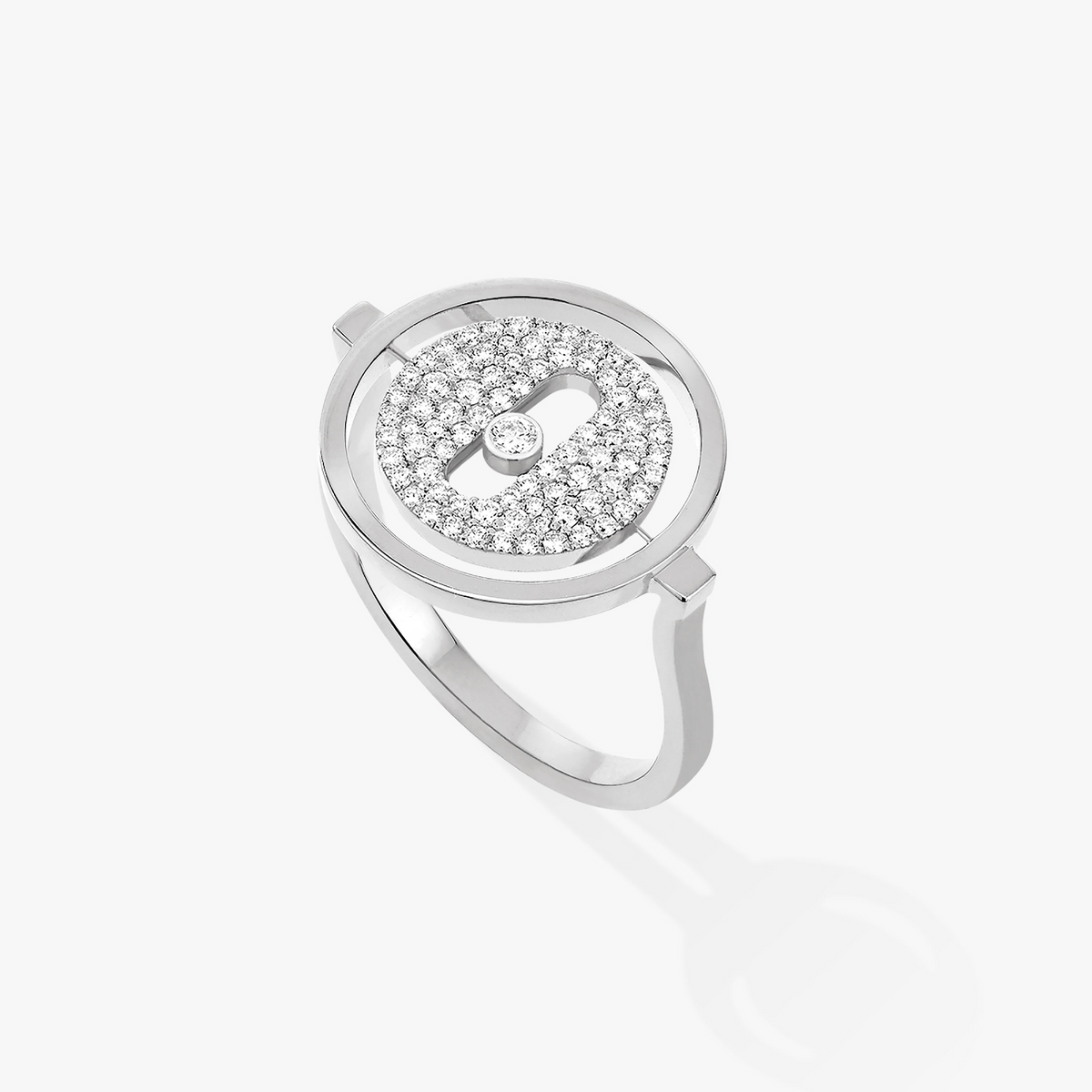 [baslovejewels]LUCKY MOVE PAVED SILVER DIAMOND RING