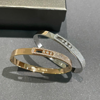 [baslovejewels]Move Noa Rose Gold Pavé Diamond Bangle Bracelet