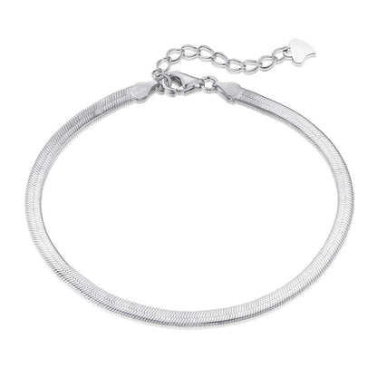 [baslovejewels]Flat Snake Bone Chain Blade Necklace