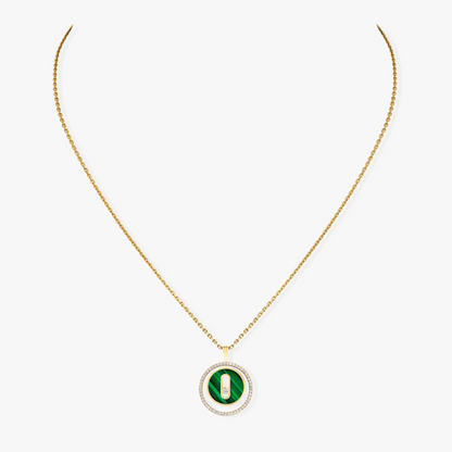 [baslovejewels]LUCKY MOVE 1 DIAMOND MALACHITE GOLD DIAMOND NECKLACE