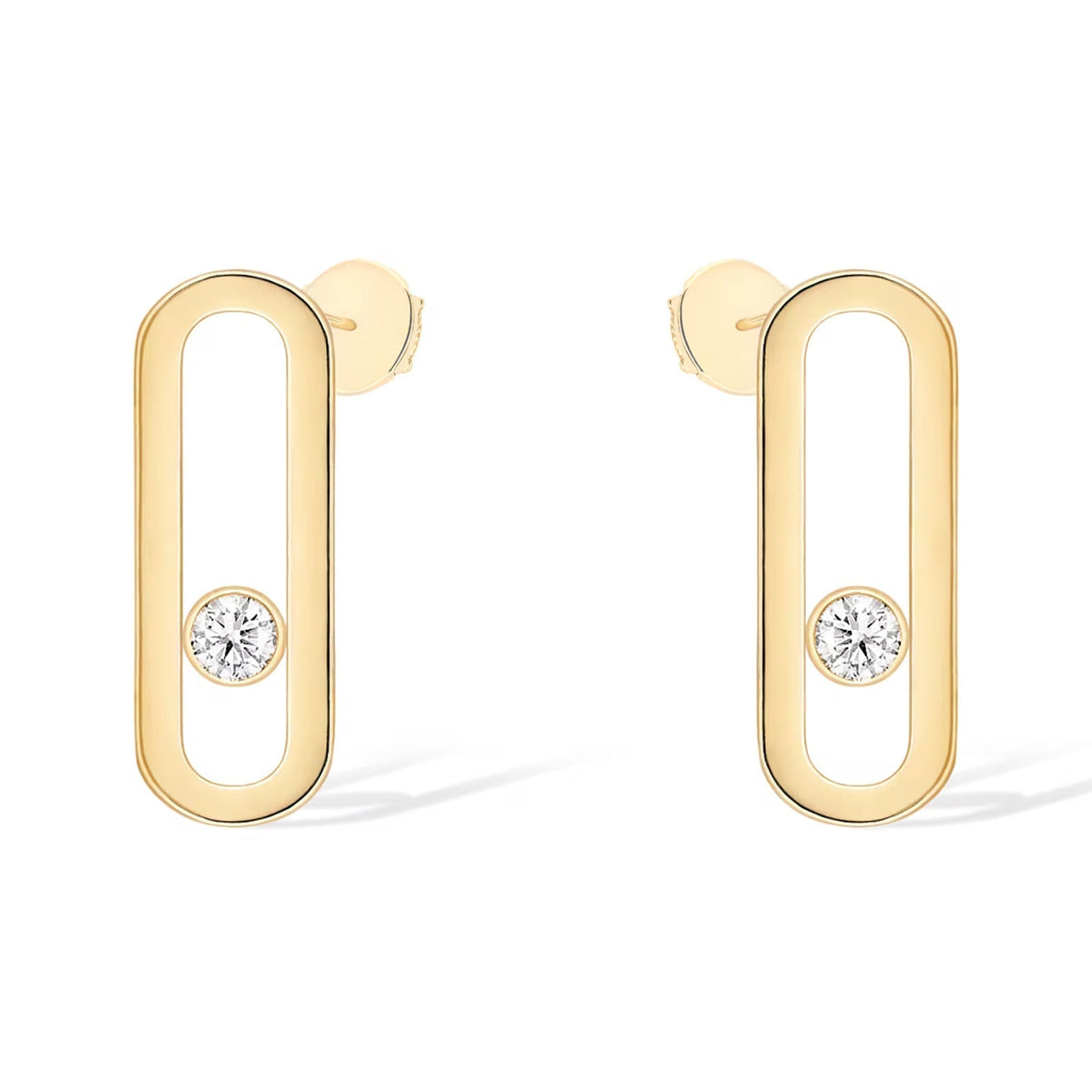 [baslovejewels]MOVE UNO SMALL 1 DIAMOND EARRINGS