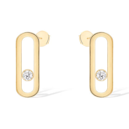 [baslovejewels]MOVE UNO SMALL 1 DIAMOND EARRINGS