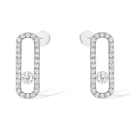 [baslovejewels]MOVE UNO STUD DIAMOND PAVED EARRINGS