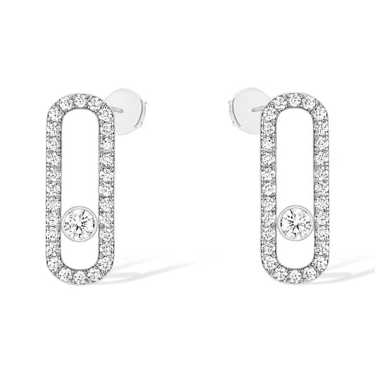 [baslovejewels]MOVE UNO STUD DIAMOND PAVED EARRINGS
