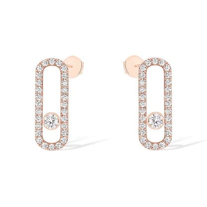 [baslovejewels]MOVE UNO STUD DIAMOND PAVED EARRINGS